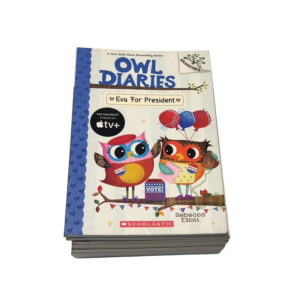 Owl Diaries Scholastic Branches Book Lot 10 Books Rebecca Elliott Kids Paperback